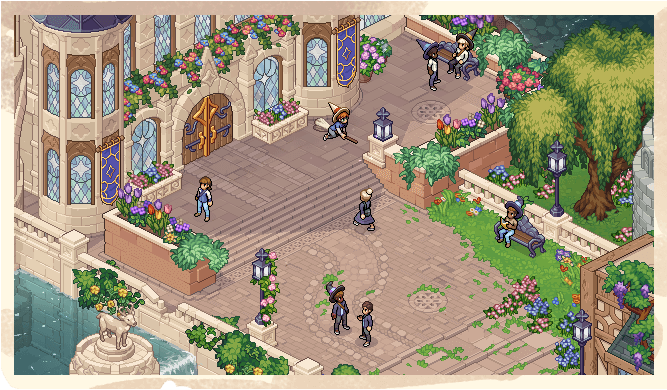 Witchbrook Academy classroom and campus