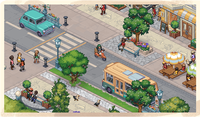 Life in Mossport: farming, fishing, and crafting